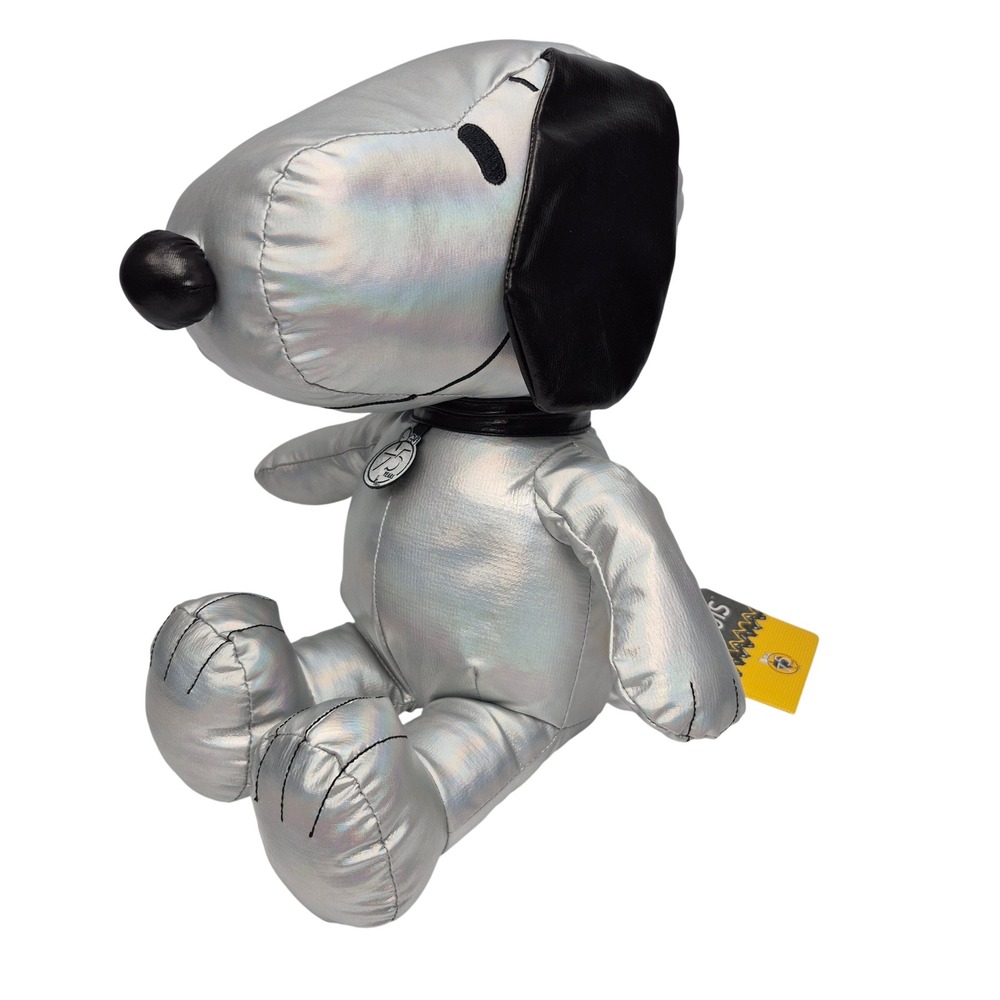 Peanuts Kohls Cares Silver Iridescent Snoopy Plush Stuffed Animal 75 Years